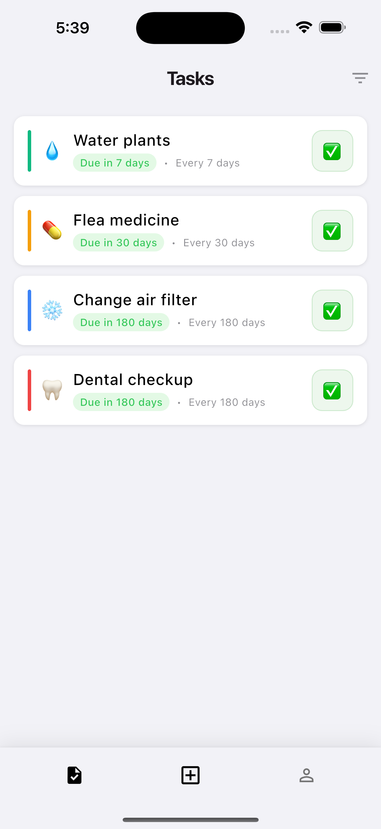 Recurro App Screenshot 1