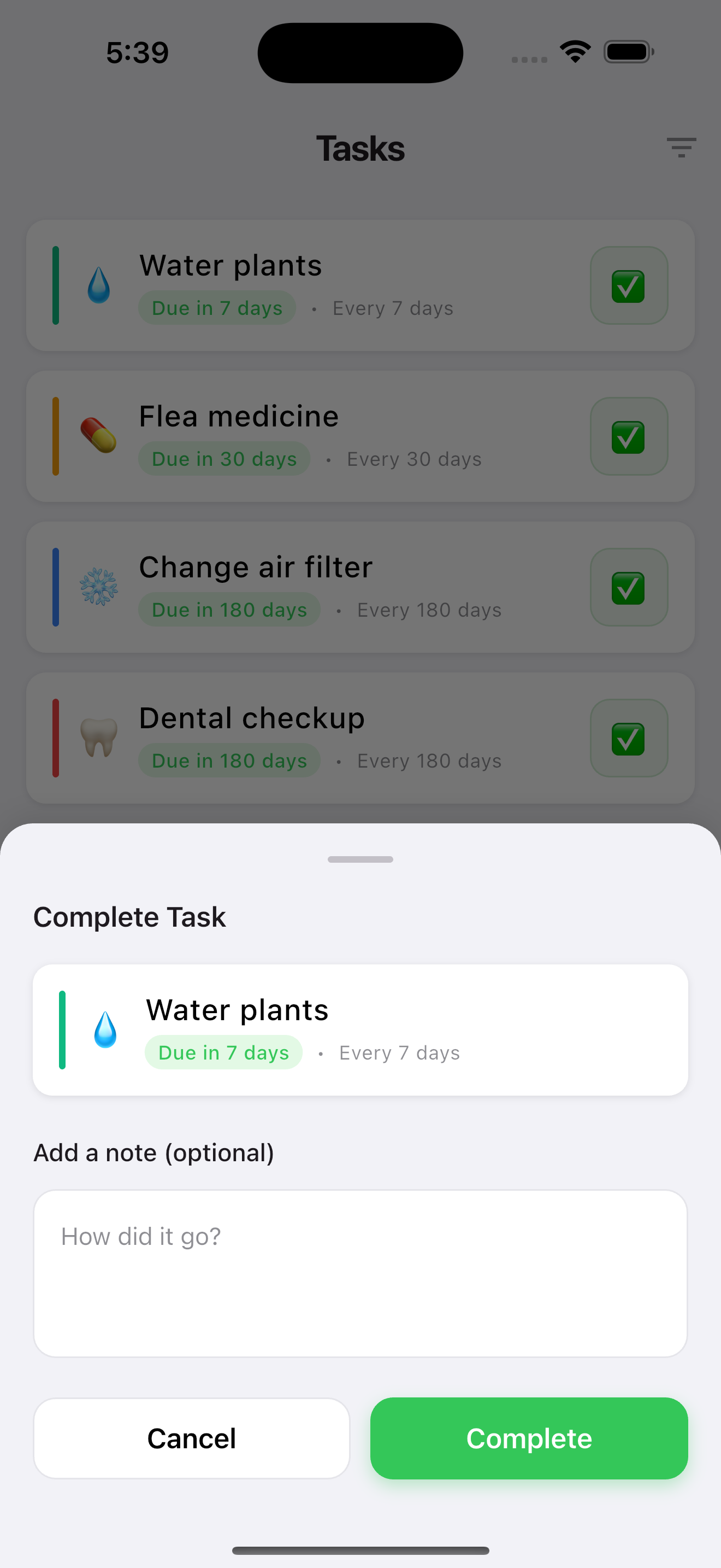 Recurro App Screenshot 2